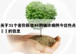 关于31个省份新增46例确诊病例今日热点㊙️的信息